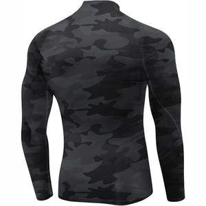 Ventes en gros de t-shirts de compression de fitness à manches longues respirants, écologiques, UPF50, impression numérique personnalisée, rashguard de BJJ MMA pour hommes - Product Image 5