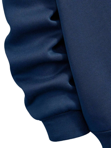 Conjunto Deportivo de Invierno para Hombre, Talla Grande, Color Sólido, con Logotipo Personalizado, Ropa Deportiva Informal, Sudadera y Pantalones Jogger, Conjunto de Dos Piezas, Ropa Urbana, Venta al por Mayor - Product Image 4