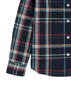 Camisa de franela a cuadros naranja personalizada para hombre, de manga larga, con botones, informal, de algodón, para otoño e invierno, uso diario. - Product Image 5