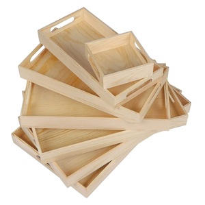 100% Plateau de service en bois de la meilleure qualité avec bois et poignées pour la décoration et les restaurants servant - Product Image 6