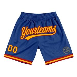 Industrie Direct Engro Sportswear Basketball Shorts Custom Royal Gold-Red Authentic Throwback Basketball Shorts - Product Image 1