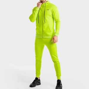 Chándal OEM de alta calidad de algodón/poliéster para hombre, sudaderas con cremallera completa, ropa deportiva acampanada para hombre, chándales deportivos ajustados personalizados - Product Image 6