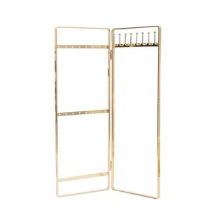 Soporte de exhibición de joyería de Metal de diseño de lujo 2025 organizador de mesa de joyería artificial y dorada - Product Image 2