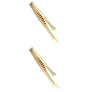 Pinzas para hielo de acero inoxidable de tamaño compacto, ideales para cubos de hielo, minibares y bebidas que sirven en reuniones caseras - Product Image 1