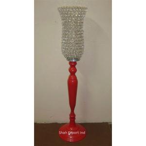 Candelabros DE HURACANES DE Metal de cristal plateado para centros de mesa decoración de Navidad DE BODA soporte de vela alto - Product Image 4