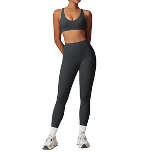 Nouveaux ensembles de yoga durables, de haute qualité, 2 pièces, vêtements de sport sans couture pour femmes, vêtements de yoga, vêtements de sport pour l'entraînement - Product Image 1