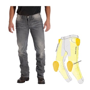 Nouveau design de pantalons d'équitation vintage décontractés et extensibles délavés jeans motard en Kevlar à prix réduit pour hommes - Product Image 1