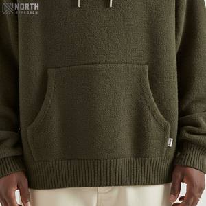 Vente chaude, hiver, OEM, usine du Pakistan, personnalisation, sweat à capuche à épaules tombantes, poche kangourou, aiguille grossière, polyester/coton, sweat à capuche pour homme - Product Image 5