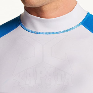 Nuevo estilo para hombre Slim Fit Rash Guard Spandex/poliéster secado rápido ecológico manga completa transpirable ropa de gimnasio gran oferta sólido - Product Image 5