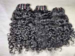 CUTÍCULA ALINEADA INDIO ONDULADO CABELLO DE DONANTE ÚNICO 100% NATURAL SIN PROCESAR EXTENSIÓN DE CABELLO HUMANO INDIO MAQUETAS - Product Image 6