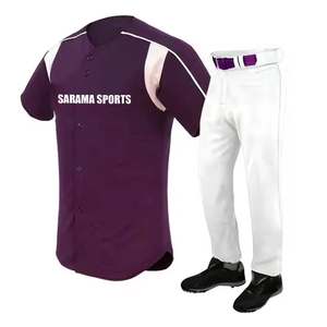 Uniformes de béisbol para adultos 100% poliéster sublimado de talla grande uniforme de softbol nombre del equipo y bordado de números - Product Image 1