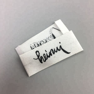 Clothing Satin Neck Tag Custom Tshirt Damask Size <b>Labels</b> Clothing Straight Cut Sewing on Woven <b>Labels</b> for Clothes - Product Image 6
