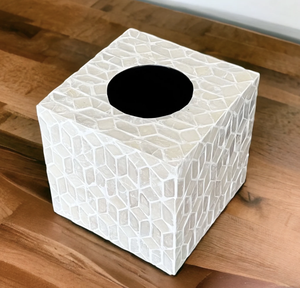 Soporte para pañuelos de fregona con purpurina Caja de pañuelos de fregona de madera sofisticada para restaurante de cocina casera de India - Product Image 4