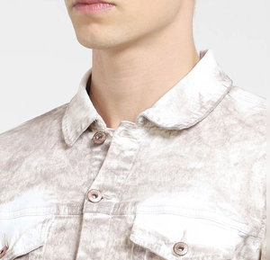 Veste en jean vintage pour hommes, vêtements d'extérieur décontractés de style personnalisé avec manches longues et poches avant, veste en jean d'hiver - Product Image 2