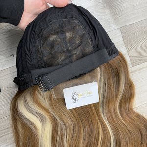 Sun Hair Company - Pelucas de Cabello Humano Vietnamita con Cierre Ondulado y Reflejos, con Frente de Encaje HD, sin Pegamento, Extensiones de Cabello Natural - Product Image 4