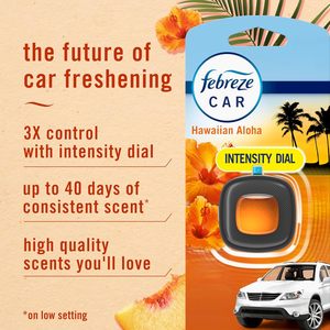 Désodorisant pour voiture Febreze, clip de ventilation anti-odeurs pour automobile, accessoires parfumés pour voiture, parfum Aloha hawaïen, lot de 4 - Product Image 1