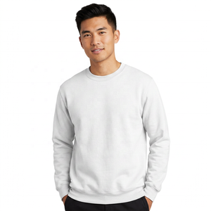 เสื้อสเวตเชิ้ตคอกลมผู้ชาย ทรงปกติ สีพื้น ผ้าฝ้าย 100% เฟรนช์เทอร์รี่ สวมใส่สบายๆ สำหรับฤดูใบไม้ร่วง - Product Image 3