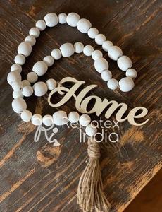 Refractex-decoración del hogar con cuentas de madera decorativas, guirnalda de la India - Product Image 3