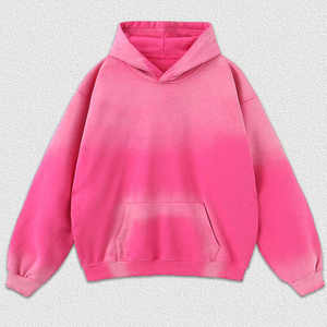 Sweat à capuche homme poids lourd lavé à l'acide 100% coton Streetwear surdimensionné avec col lavé à l'épaule pour l'hiver motif solide - Product Image 5