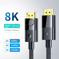 Grande qualité prêt stock personnalisation Displayport vers câble DP vers DP 1.4 8K DP câble haute brillance ABS moule 1.5m