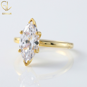 Haute sur demande luxe 3CT Marquise Cut Lab Grown Diamond Solitaire bague de fiançailles avec certificat IGI - Product Image 6