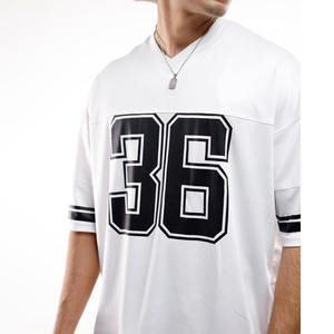 2025 hombres de talla grande más vendidos OEM poliéster ropa deportiva logotipo impreso cuello en V camisetas de fútbol para hombres - Product Image 6