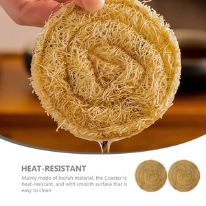 OEM Natural Loofah Eco-Friendly <b>Teapot</b> Mat Loofah Coaster Heat Insulation Customize Size Tea and Coffee Use Made in Vietnam - Product Image 2