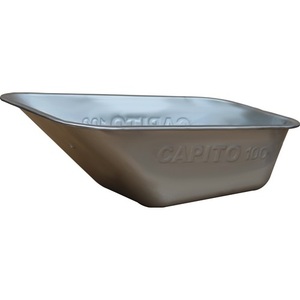 Allcar 100L Galvanized Steel Bucket <b>Trolley</b> <b>Garden</b> Supplies with CAPITO Aluminum Cap Simple Style - Product Image 1