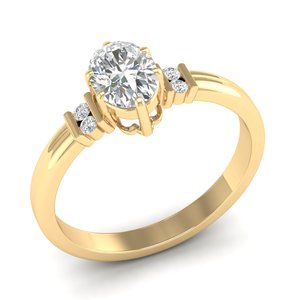 Anillos de Compromiso REYES Personalizados de Oro Amarillo de 14K con Moissanita de 1.36 Quilates, Anillos de Promesa de Boda Personalizados, Joyería Fina para Mujer - Product Image 2