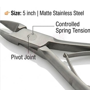 Professional Cuticle Nipper 5 Inch Stainless Steel Cuticle Nipper Silver Finish Manicure Pedicure <b>Nail</b> <b>Tool</b> - Product Image 3