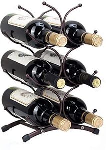 Porte-bouteilles de vin en métal, support de table autoportant, support de bouteilles de vin pour comptoir, cave à vin, bar, armoire - Product Image 5