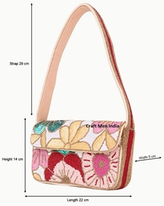 กระเป๋าถือปักลูกปัดทำมือประดับคริสตัลและมุก สำหรับงานเลี้ยง งานแต่งงาน งานปาร์ตี้ และเทศกาลคริสต์มาส - Product Image 1