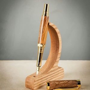 Juego de bolígrafos de regalo de lujo de alta calidad de bambú hecho a mano personalizado bolígrafo de madera con logotipo grabado personalizado con caja de madera - Product Image 3