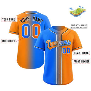 Wholesale Custom Baseball Jersey Breathable Gradient Sportswear for Men & Women Team Uniform with Logo Printing - Product Image 4