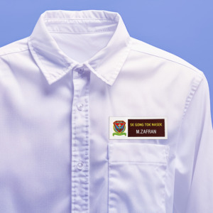 Parche Escolar Personalizable Económico, Insignia de Tela con Corte Láser, Lavable para Uniformes y Prendas - Product Image 1