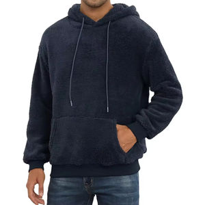 Sherpa Heavy <b>Weight</b> <b>Men</b> Hoodies Wholesale <b>Men's</b> Breathable Long Sleeve Teddy Fleece Hoodies - Product Image 1