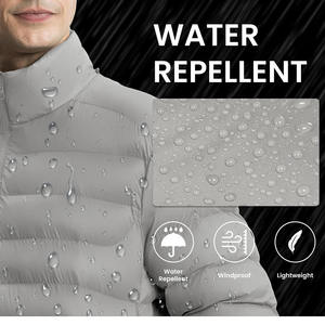 Vente en gros de veste à bulles pour hommes, vêtements d'hiver chauds avec capuche, coupe-vent avec fermeture éclair, veste matelassée coupe-vent, veste d'extérieur - Product Image 6