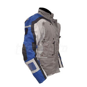 Meilleur prix Veste textile de moto unisexe imperméable et respirante Couleurs et logo personnalisés Teinture unie Vente en ligne - Product Image 4