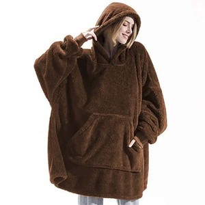 Manufacturers Custom Winter Outfits Grey Color Vintage Pullover for Women <b>Fur</b> Long <b>Hoodie</b> - Product Image 6