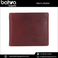 Dompet Pendek Pria Berkualitas Tinggi Gaya Vintage Elegan Siap Bepergian Kulit Asli Anti RFID Lipat Dua Berbahan Katun