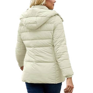 Personnaliser la veste d'hiver de haute qualité pour femmes respirant matelassé court vêtements tissés - Product Image 5