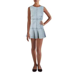 Abito Mini in Denim Blu Navy Alex Chambray da Donna Free People, Taglia 10 - Product Image 1