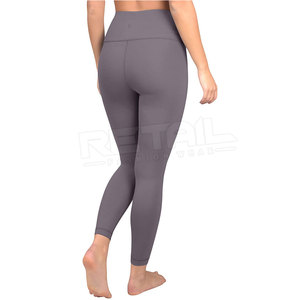 Venta directa de fábrica, LICRA transpirable/poliéster tejido para mujer, mallas informales de cintura media, impresión por sublimación, pierna con logotipo personalizado - Product Image 4