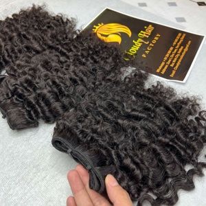 Vietnamese Natural Human Hair Cuticle Aligned Human Hair Burmese Curly Bundles 8-40 Inches Natural Color Super Double Drawn - Product Image 3