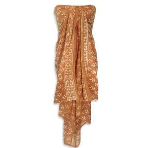 Hand Block Printed Cotton Sarong <b>Beach</b> <b>Wrap</b> <b>Skirt</b> Pareo Shawl Cotton Voile Scarf Floral Summer Wear - Product Image 4