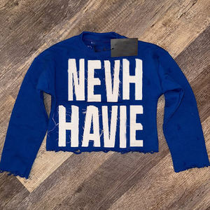 Camiseta Extra Grande de Algodón con Bordado Desgastado Personalizado, Doble Capa, para Hombre, con Piedras y Diseño Estampado - Product Image 4