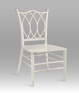 Chaises Chiavari légères avec dossier croisé Chaises de banquet empilables en résine confortables Vente en gros directe Inde pour villas - Product Image 4
