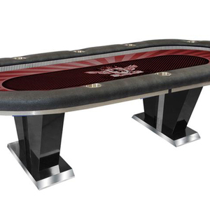 Table de poker en bois multi-jeux moderne de luxe personnalisable de la meilleure qualité, conception ovale pliable directement pour le jeu de Mahjong - Product Image 1