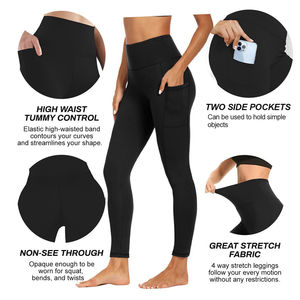 Leggings de fitness pour femmes, vêtements de sport, pantalons de yoga à motif solide, vêtements de yoga pour femmes en gros - Product Image 5