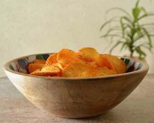 > Nueva pegatina esmaltada, cuencos de madera impresos para comida o ensaladeras, cuenco pequeño para servir pasta y cereales a bajo precio - Product Image 2